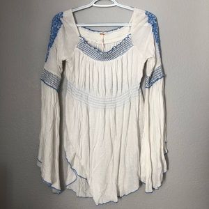 Free People Bell Sleeve Blouse